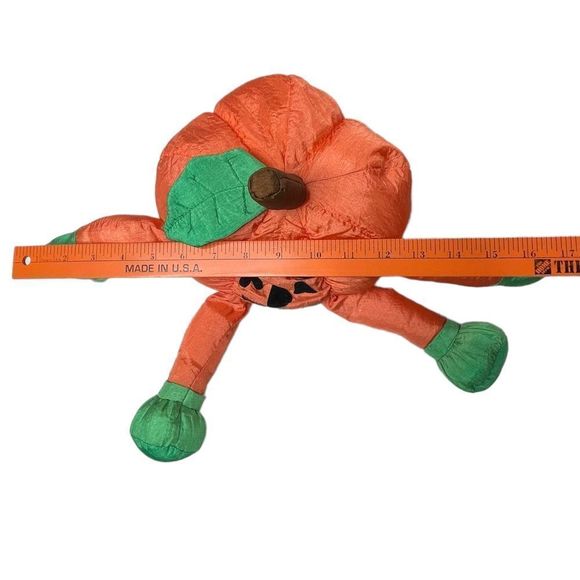 International Silver Co Vintage Smiling Pumpkin Jack O Lantern Nylon Halloween - Picture 7 of 9